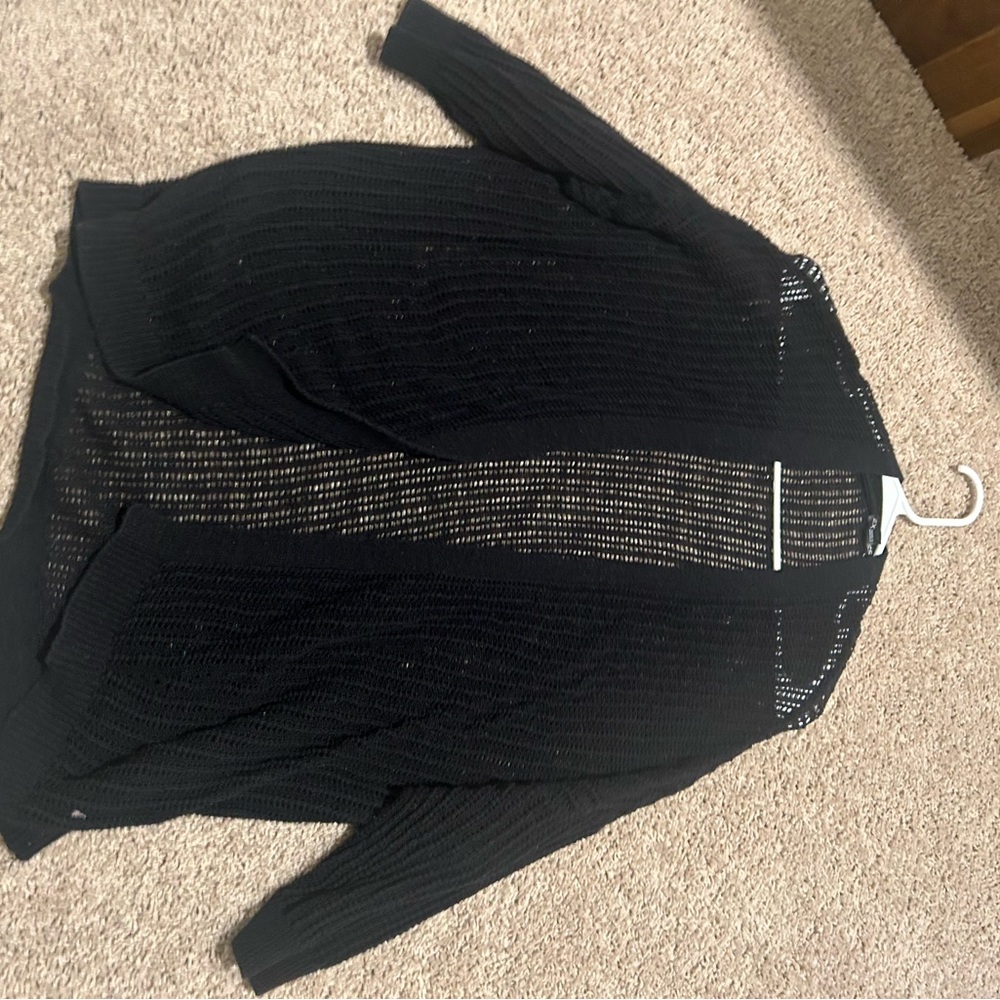 EXPRESS Women's Black Open-Knit Sweater